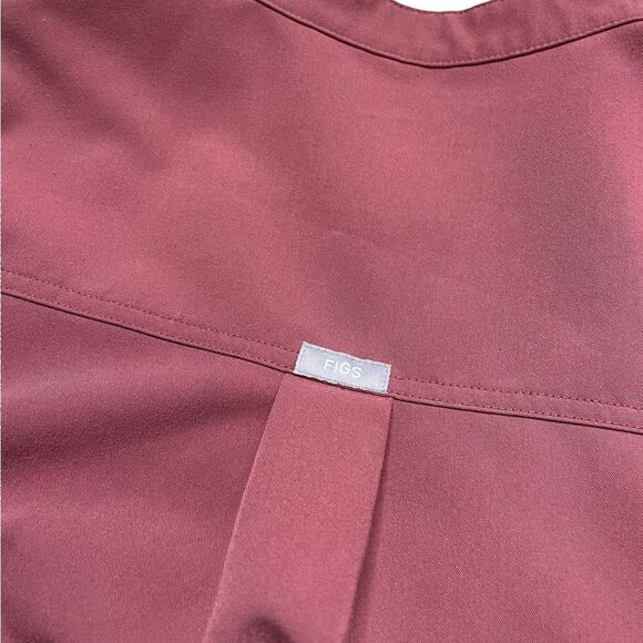 FIGS Dark Cherry Rafaela Scrub Top - Picture 5 of 8